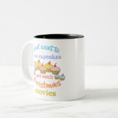 kerstfilms en cupcakes tweekleurige koffiemok (Voorkant links)