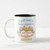 kerstfilms en cupcakes tweekleurige koffiemok (Links)