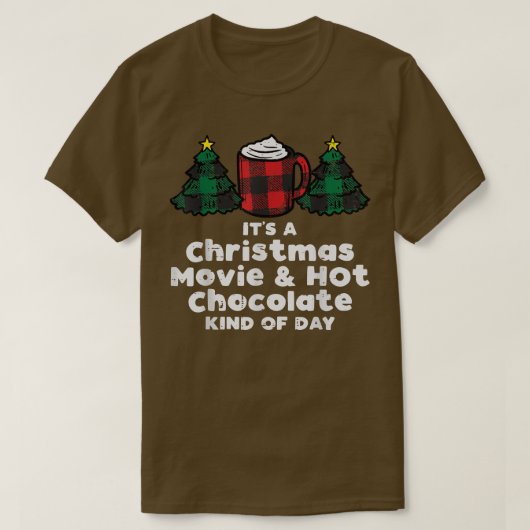 Kerstfilms Hete Chocolade Xmas Pajamas Ik T-shirt (Design voorkant)