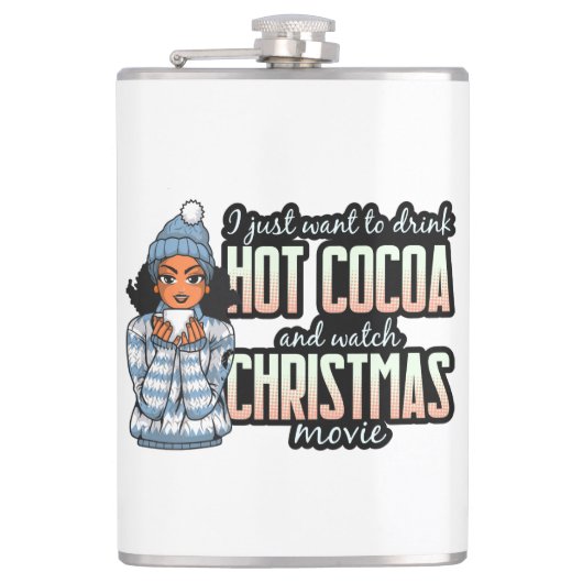 Kerstfilms & Hot Chocolate Black Sista Heupfles (Voorkant)
