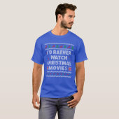 Kerstfilms Lelijk Kerstontwerp Grappige Kerstmis T-shirt (Voorkant volledig)