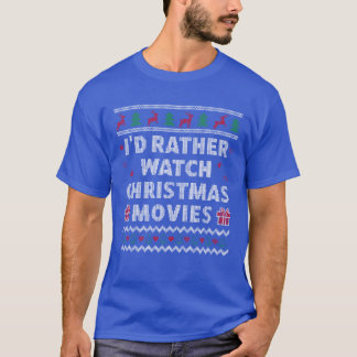 Kerstfilms Lelijk Kerstontwerp Grappige Kerstmis T-shirt