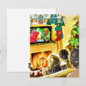 kerstfilms notitiekaartje (Voorkant / Achterkant)