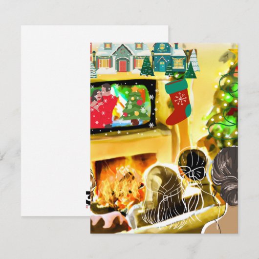 kerstfilms notitiekaartje (Voorkant / Achterkant)