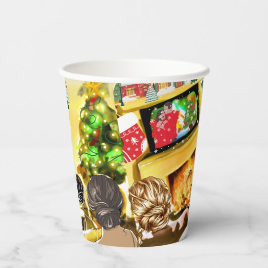 kerstfilms papieren bekers (Achterkant)