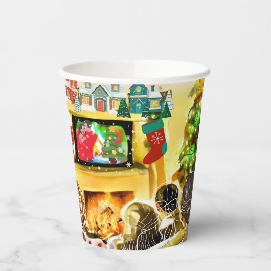 kerstfilms papieren bekers (Links)