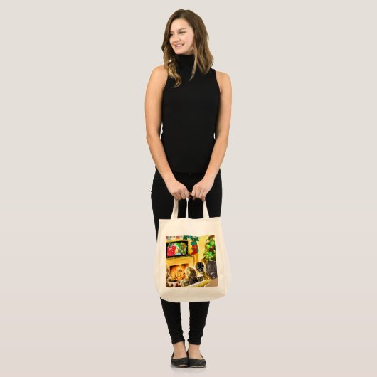 kerstfilms tote bag (Voorkant (model))