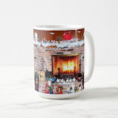 KERSTFIREPLACE  KOFFIEMOK (Voorkant rechts)
