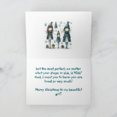 KERSTFKAART VOOR JE DOCHTER BEDANKKAART (Binnen)