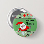 kerstflair ronde button 5,7 cm (Voorkant /achterkant)
