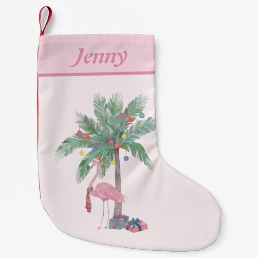 kerstflamingnaam kleine kerstsok (Voorkant)