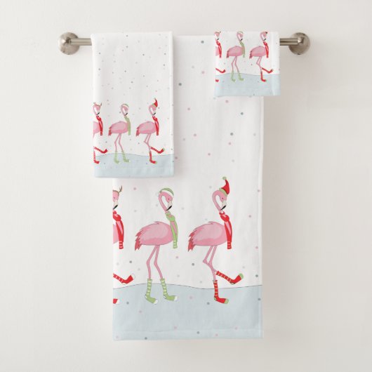 Kerstflamingo Bad Handdoek (Insitu)