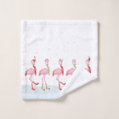 Kerstflamingo Bad Handdoek (Wasdoekje)