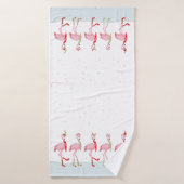 Kerstflamingo Badhanddoek (Badhanddoek)