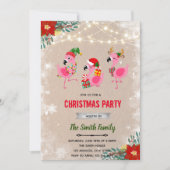 Kerstflamingo en uitnodiging voor gebaren (Voorkant)