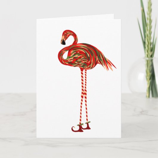 Kerstflamingo Kaart (Voorkant)