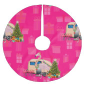 kerstflamingo kerstboom rok (Voorkant)