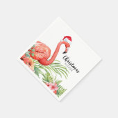 Kerstflamingo | Kerstwensen | Papier Servet (Hoek)