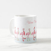 Kerstflamingo Koffiemok (Voorkant links)