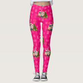 kerstflamingo leggings (Voorkant)