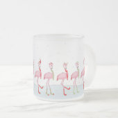 Kerstflamingo Matglas Koffiemok (Voorkant rechts)