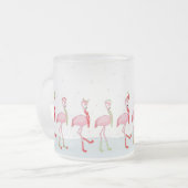 Kerstflamingo Matglas Koffiemok (Voorkant links)