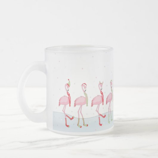 Kerstflamingo Matglas Koffiemok (Links)