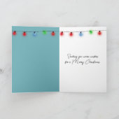 Kerstflamingo met het Santa Pet Kaart (Binnen)