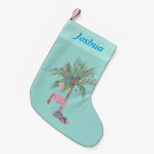 Kerstflamingo Naam Kleine Kerstensok Kerstsok (Voorkant (Hangend))