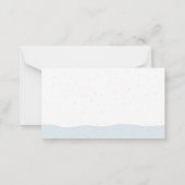 Kerstflamingo Notitiekaartje (Achterkant)