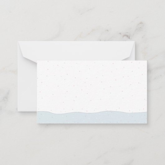 Kerstflamingo Notitiekaartje (Achterkant)