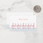 Kerstflamingo Notitiekaartje (Voorkant / Achterkant in situ)