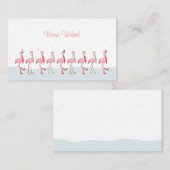 Kerstflamingo Notitiekaartje (Voorkant / Achterkant)