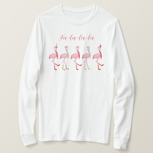 Kerstflamingo T-shirt (Design voorkant)