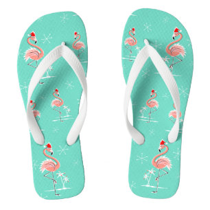 Kerstflamingo teenslippers