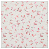 Kerstflamingo's op Wit Stof (Swatch)