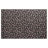 Kerstflamingo's op Zwart Gegooid Stof (Fat Quarter)