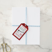 kerstflannel noord-poolbezorging - Labels met cade Cadeaulabel (Met Touw)