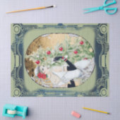 Kerstflappermeisje met drank en boom tissuepapier (Craft)