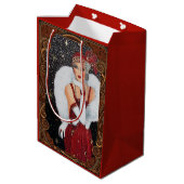 Kerstflappermeisje Sterrenhemel Medium Cadeauzakje (Achterkant Gekanteld)