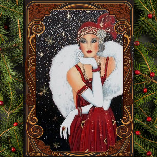 Kerstflappermeisje Sterrenhemel Tissuepapier