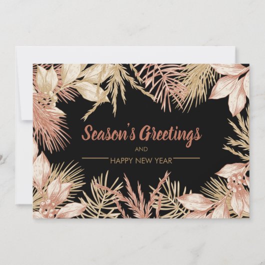 kerstflat feestdagenkaart (Voorkant)