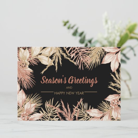 kerstflat feestdagenkaart (Staand voorkant)