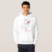 kerstflauwte geitentekening hoodie (Voorkant volledig)