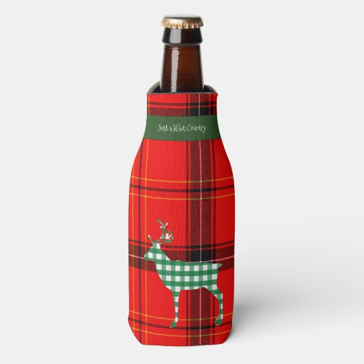 KERSTFLES HOESJES FLESJESKOELER (Fles Voorkant)