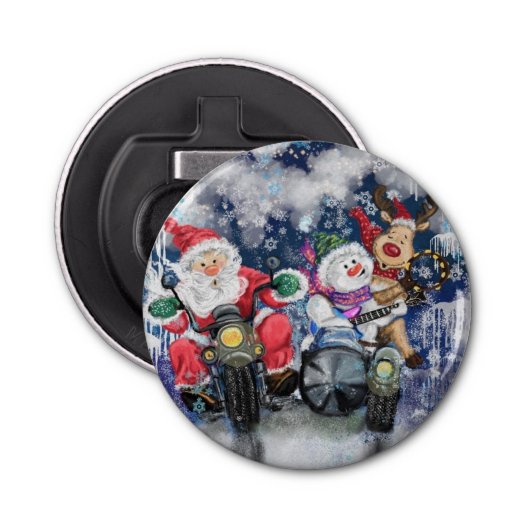 Kerstfles Opener met Gelukkige Vrienden (Voorkant)