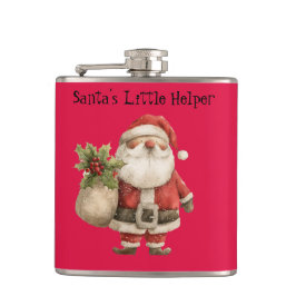 Kerstfles - Santa's Little Helper Heupfles