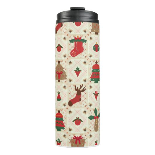 kerstfles thermosbeker (Voorkant)