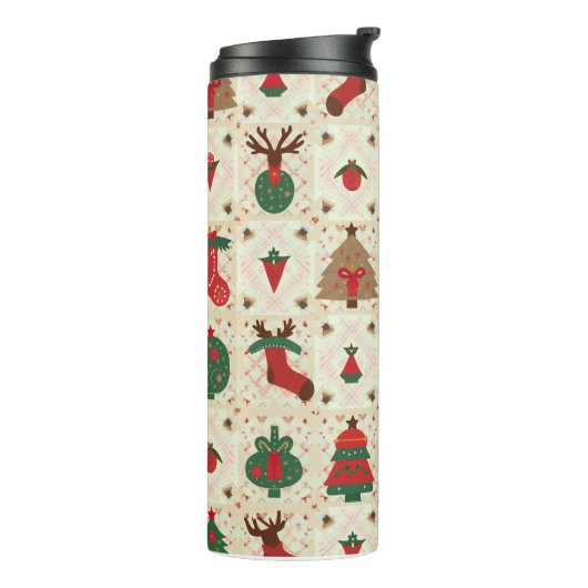 kerstfles thermosbeker (Gedraaid links)