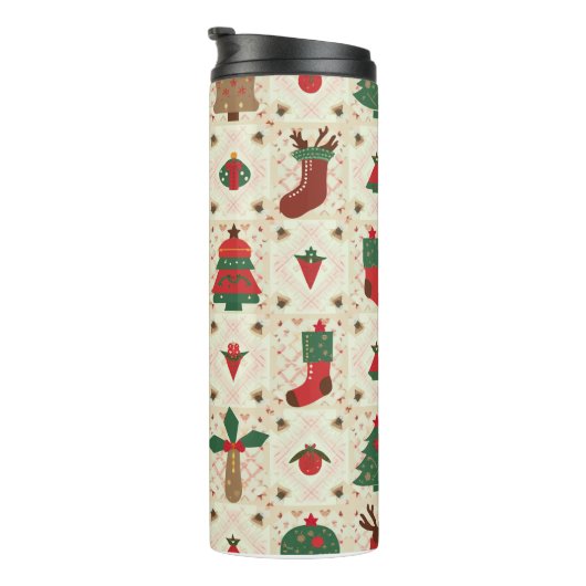 kerstfles thermosbeker (Geroteerd rechts)